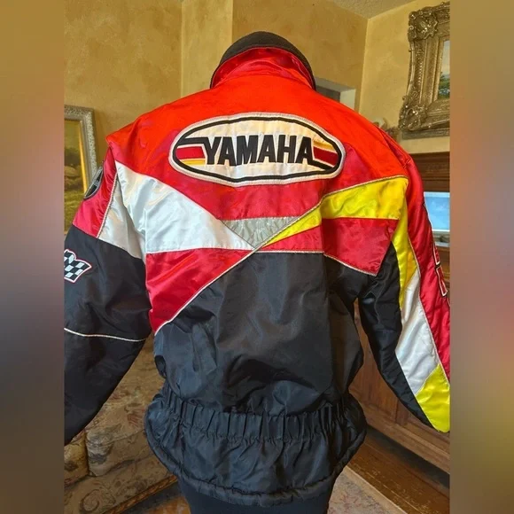 Vintage 90's Yamaha Racing Women's Snowmobile Winter Puffer Jacket S - Picture 10 of 16
